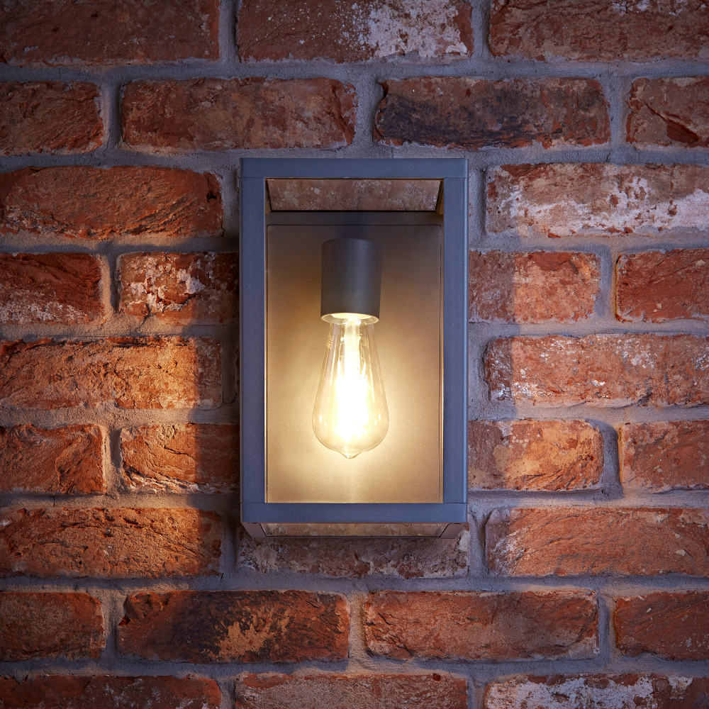 Biard Bonn IP54 Box Outdoor Wall Light - Anthracite