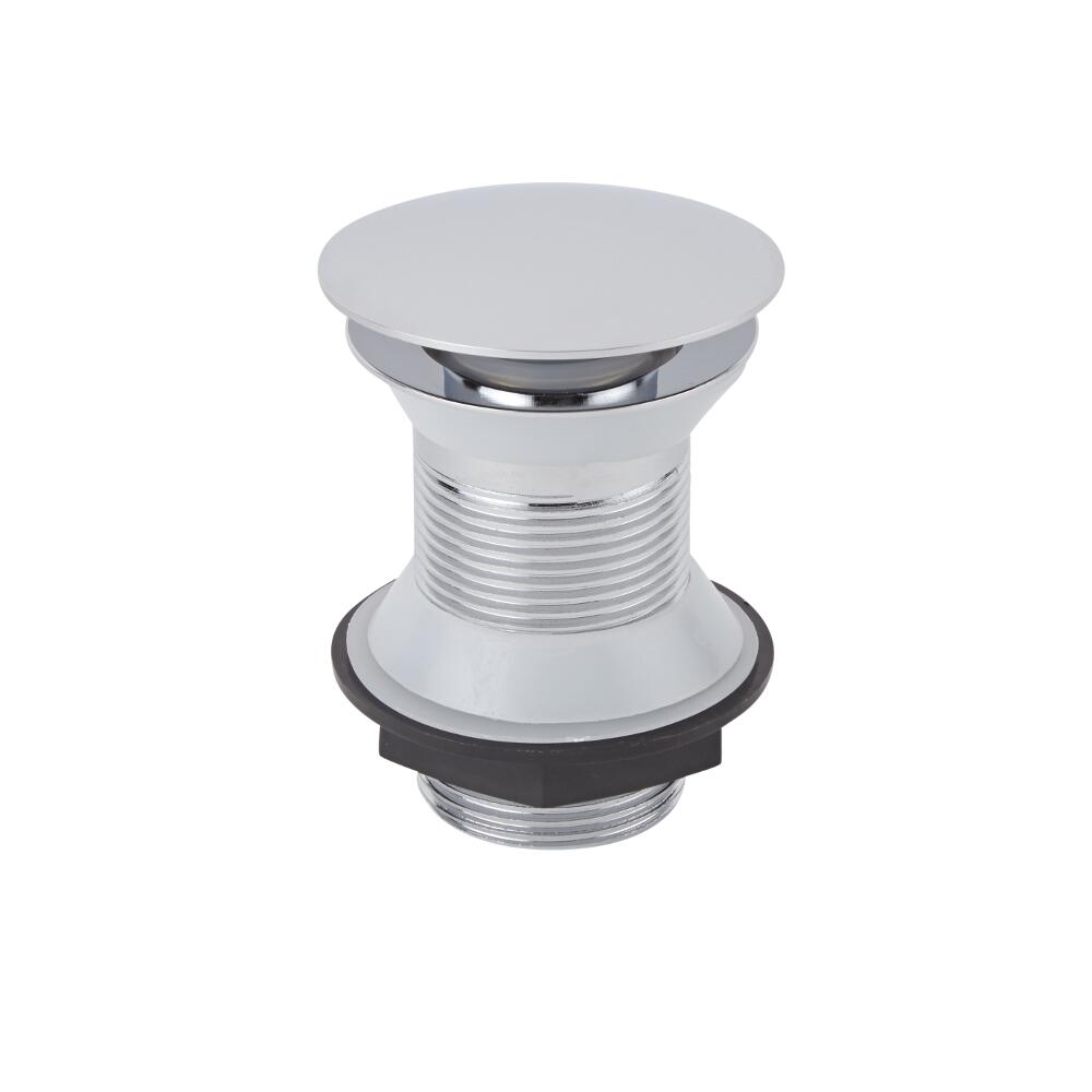 Milano Unslotted Chrome Push Button Basin Waste