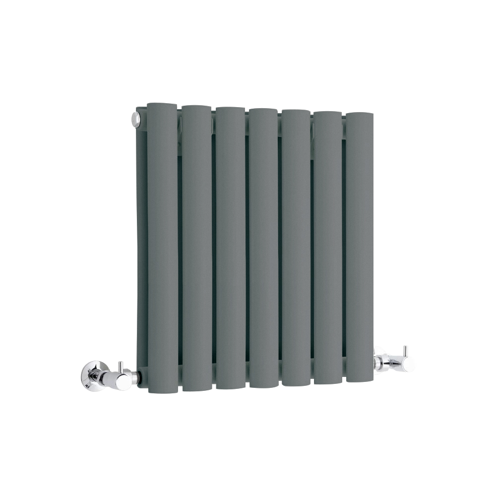Milano Anthracite Horizontal Designer Radiator 400mm x 415mm (Double Panel)
