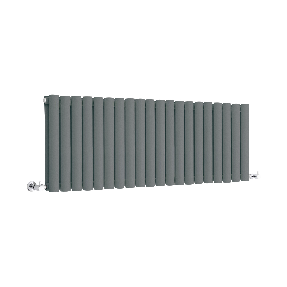 Milano Anthracite Horizontal Designer Radiator 400mm x 1180mm (Double Panel)