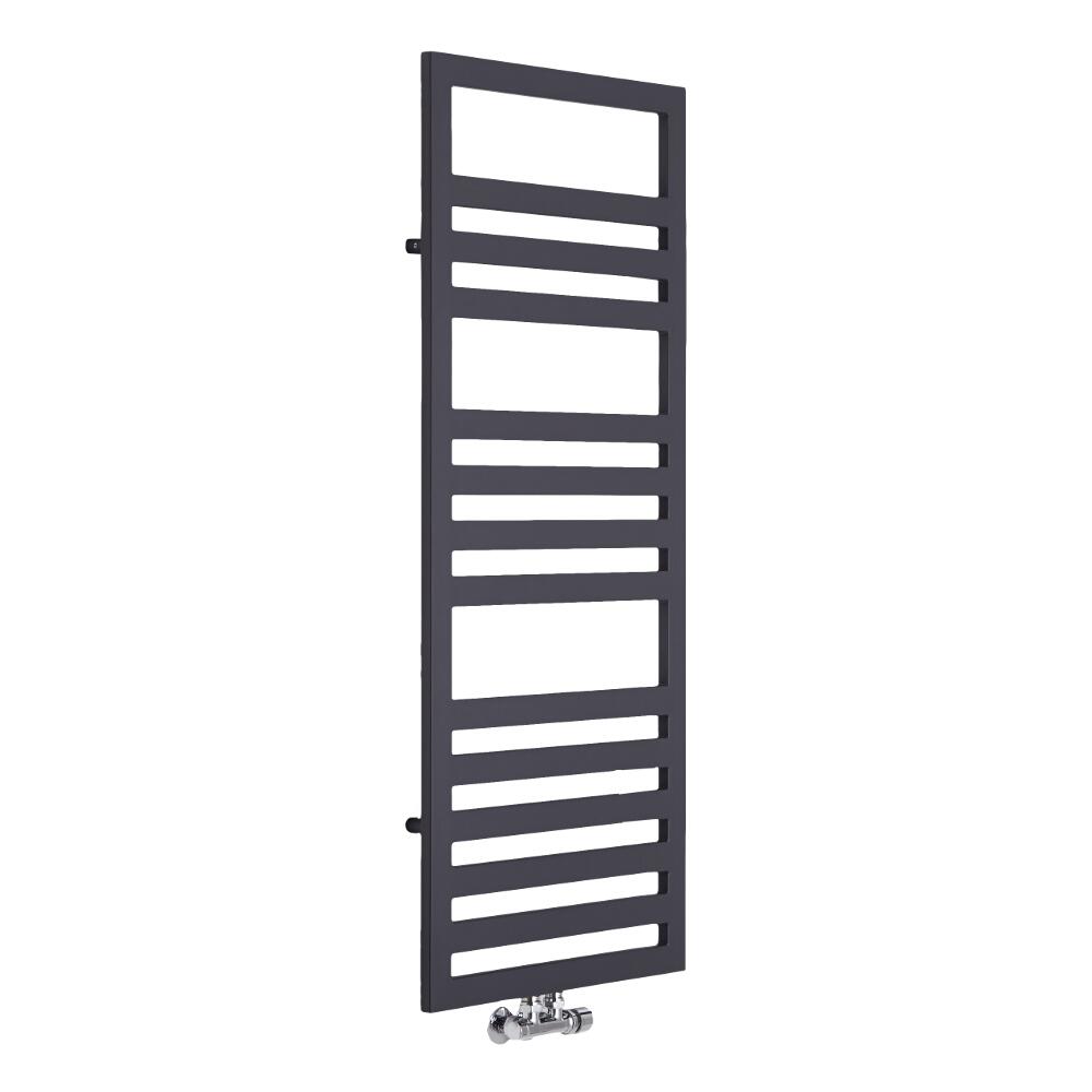 Lazzarini Way - Urbino - Anthracite Designer Heated Towel Rail - 1200 x 500mm