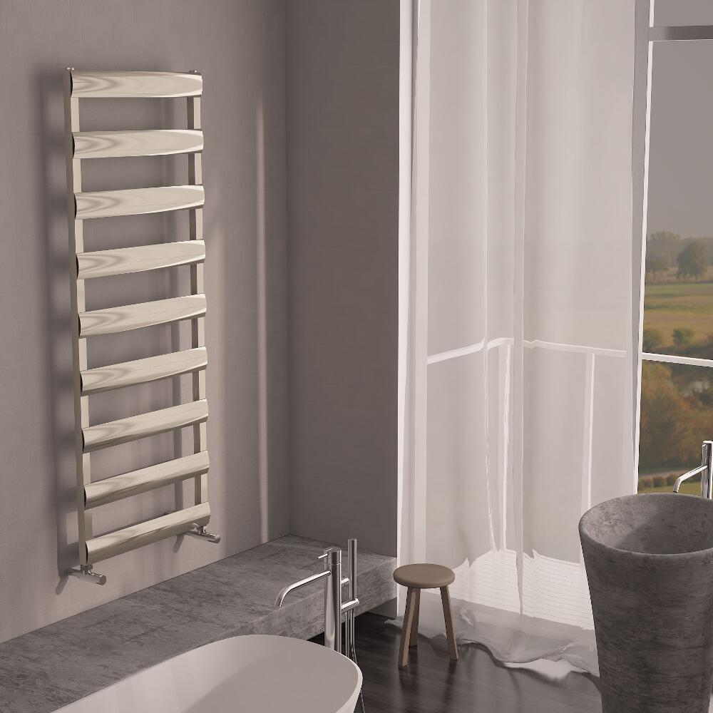 Milano Passo - Aluminium Designer Heated Towel Rail 1590 x 500mm Brushed Chrome