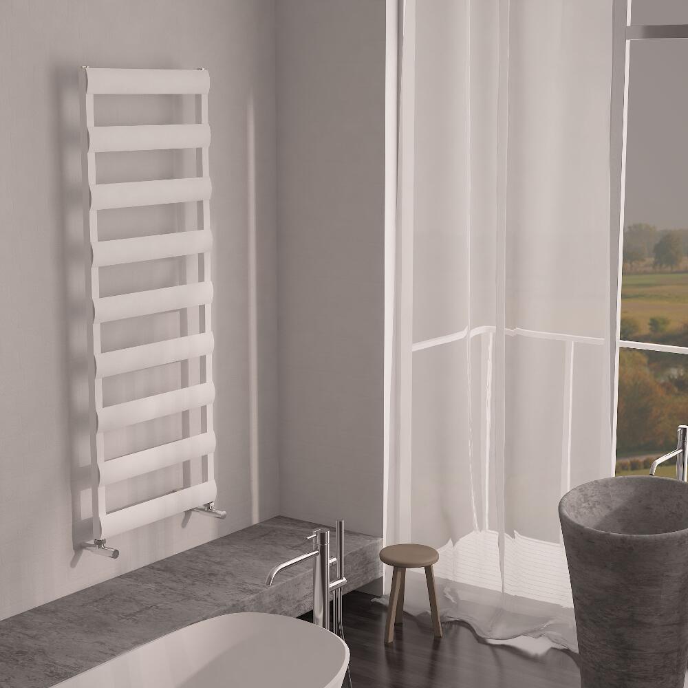 Milano Passo - Aluminium Designer Heated Towel Rail 1590 x 500mm White