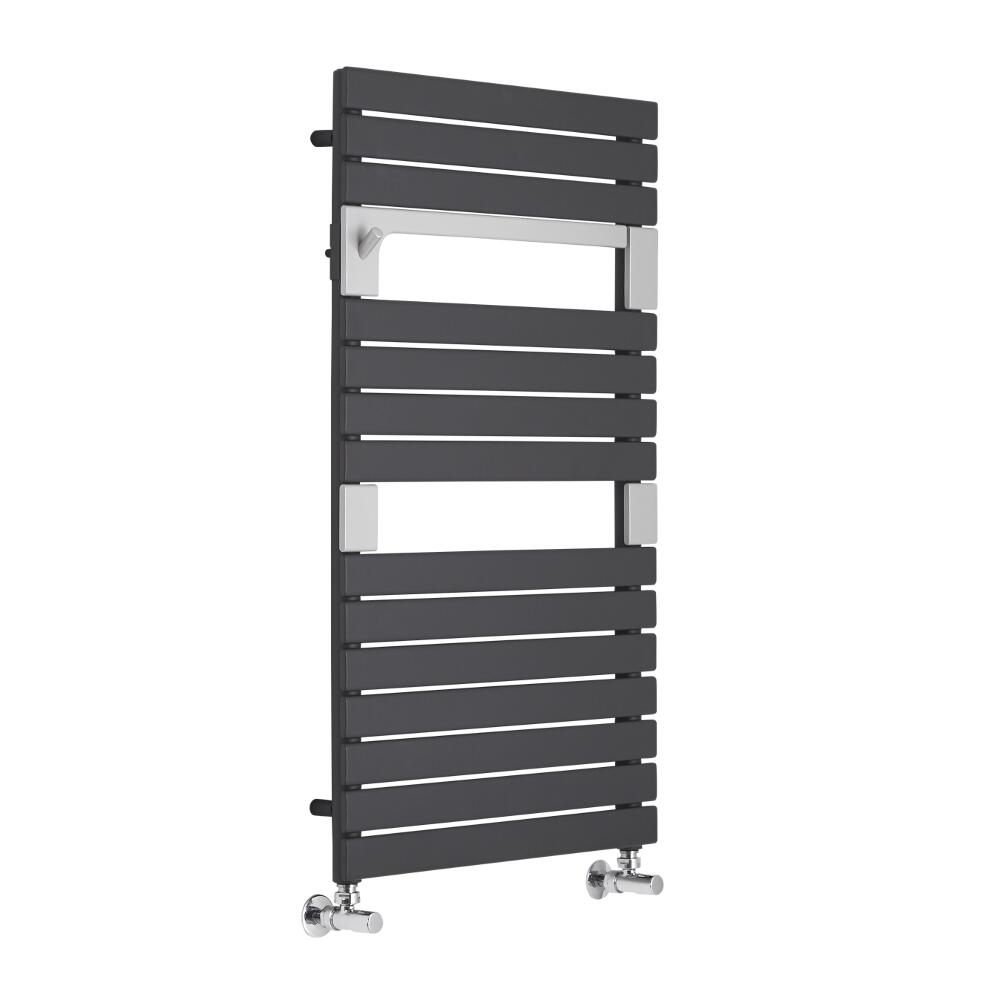 Lazzarini Way - Torino - Anthracite Designer Heated Towel Rail - 952 x 550mm