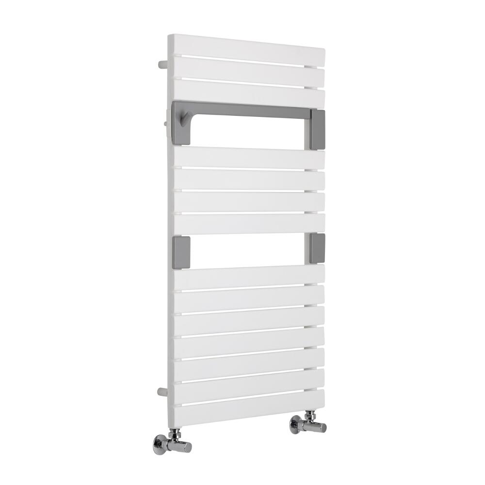 Lazzarini Way - Torino - Mineral White Designer Heated Towel Rail - 952 x 550mm