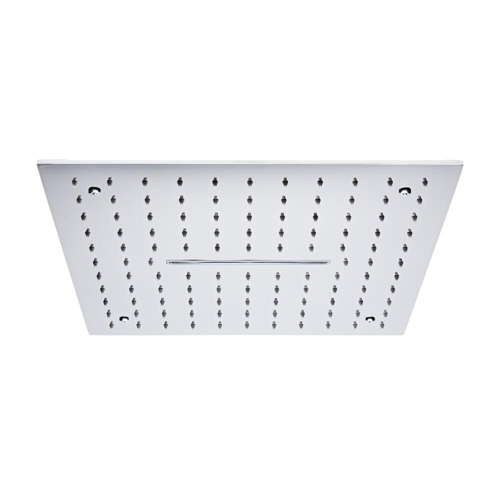Milano Trenton - 400mm Square Recessed Ceiling Head with Blade - Polished Chrome