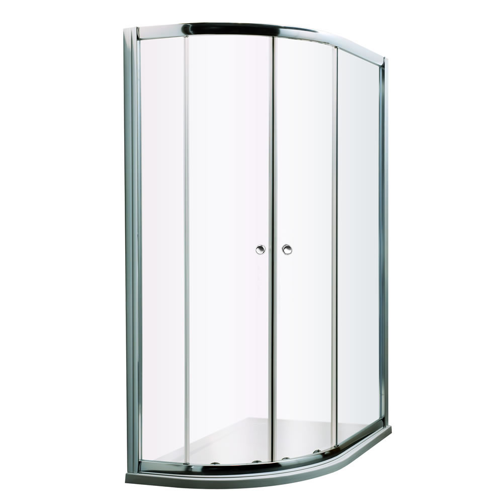 Milano Hutton Complete Offset Quadrant Shower Enclosure With Tray & Waste 1000 x 800mm LH