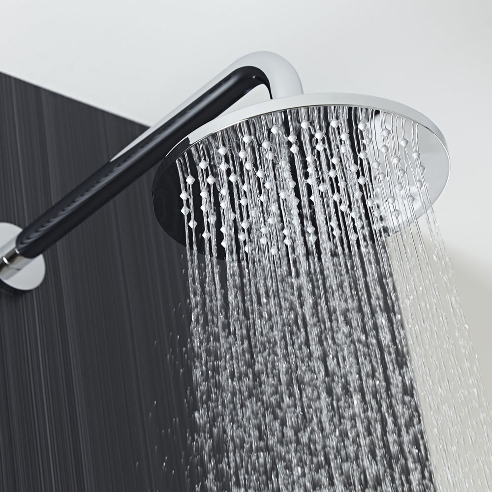 Milano 200mm Round Stainless Steel Shower Head and Arm