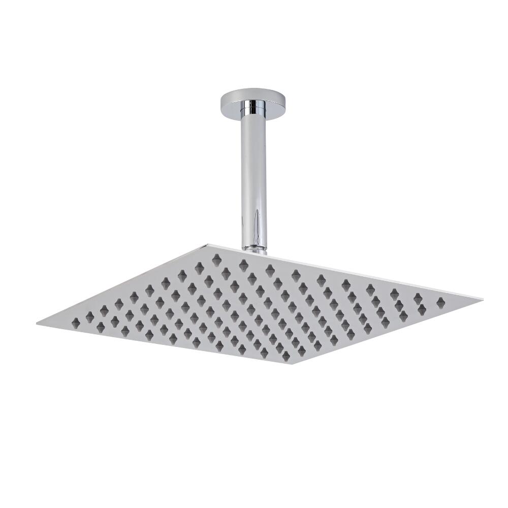 300mm Slim Square Shower Head and Ceiling Arm