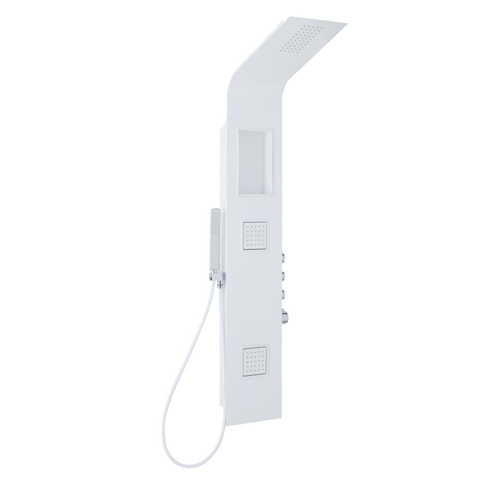 Milano Orton - Shower Tower with Integrated Storage - White