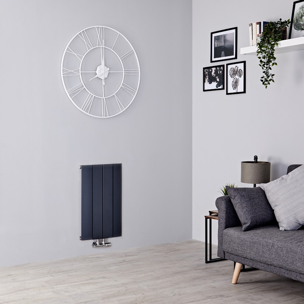 Milano Skye - Aluminium Anthracite Horizontal Designer Radiator - 600mm x 375mm