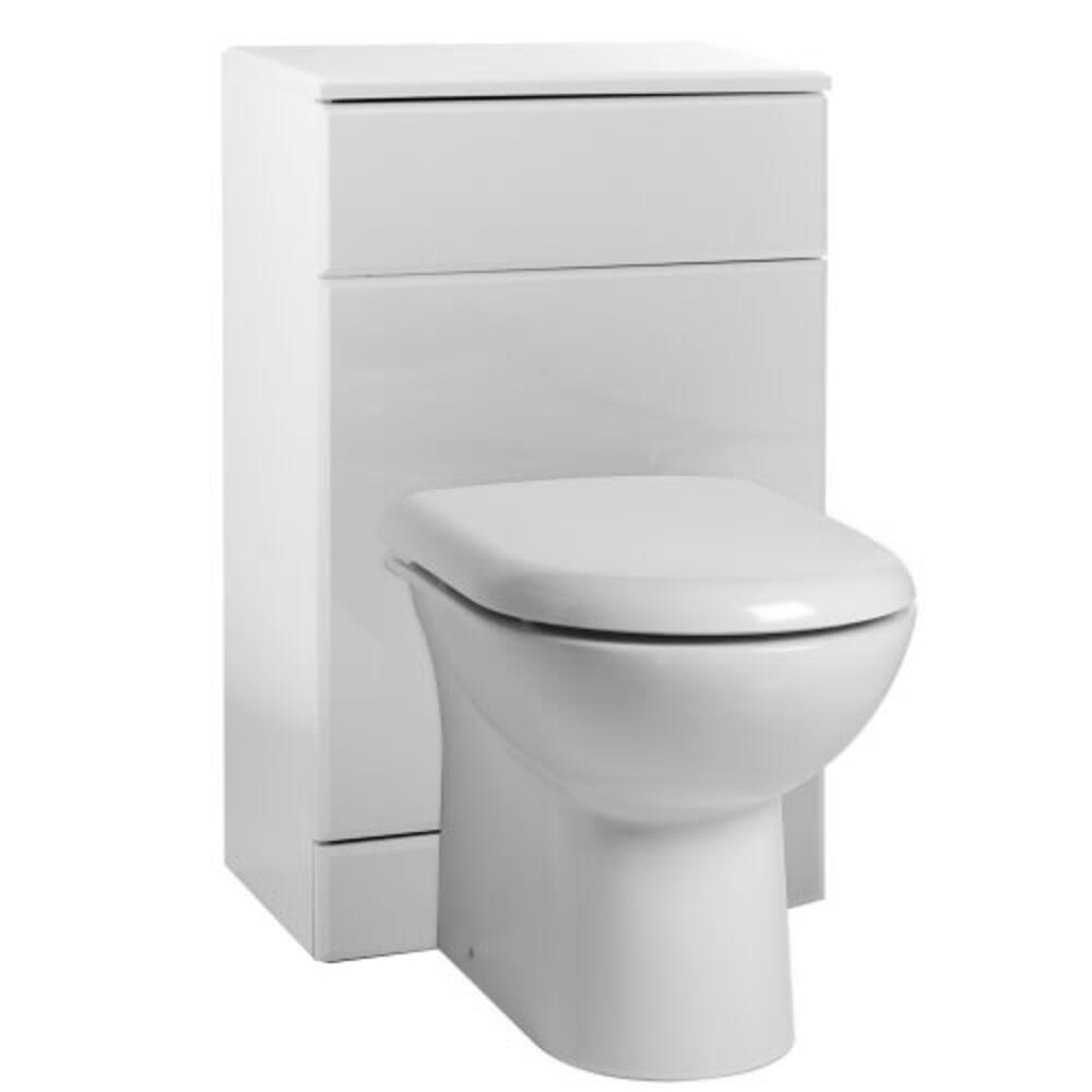 Milano Select - White Gloss Back To Wall Toilet Pan And Cistern 600mm