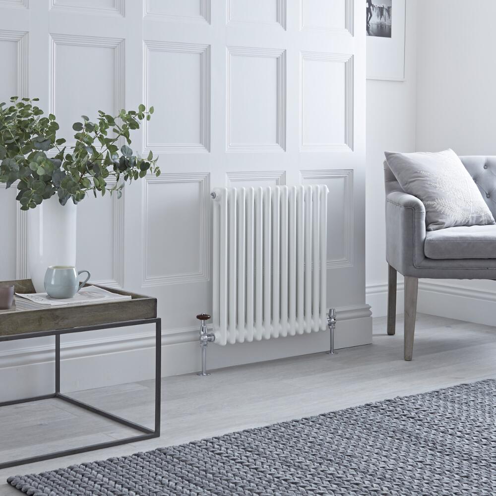 Milano Windsor - Traditional White Horizontal Column Radiator - 600mm x 608mm (Double Column)