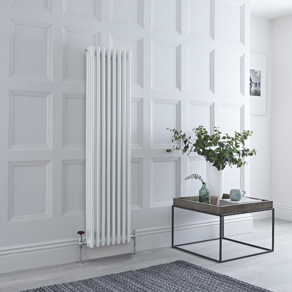 Milano Windsor - Traditional White Vertical Column Radiator - 1500mm x 383mm (Triple Column)