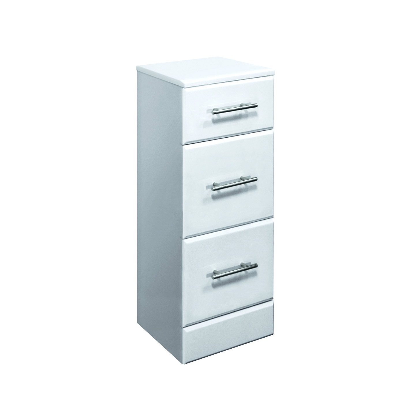 Premier 350x300mm Classic 3 Drawer Unit Gloss White