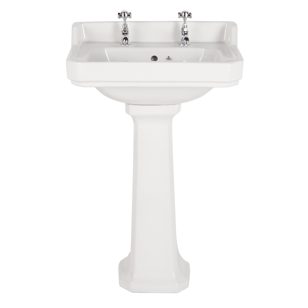 Premier Ambience 60cm Basin 2TH with Full Pedestal