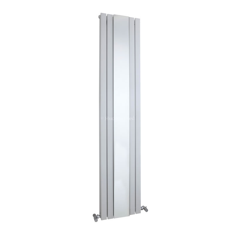 Hudson Reed White Sloane Double Panel Radiator With Mirror 1800mm x 381mm