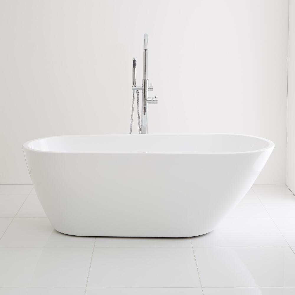 Milano Irwell - White Modern Freestanding Bath - 1670mm x 730mm