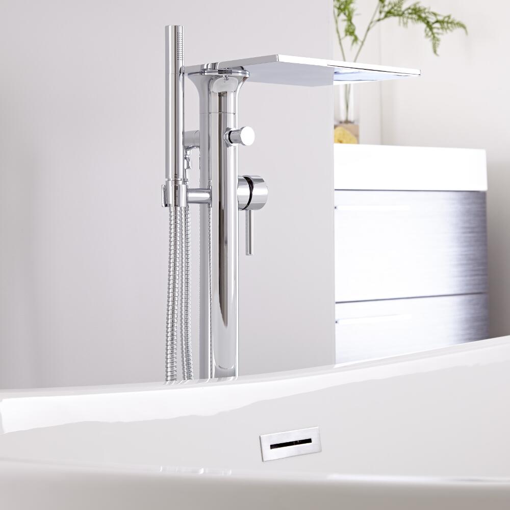 Hudson Reed Freestanding Waterfall Bath Shower Mixer Tap