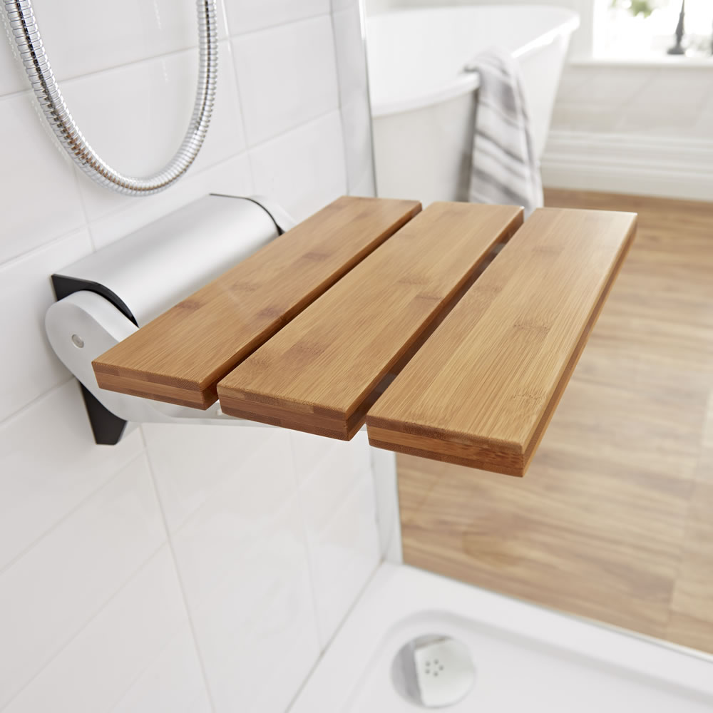 Milano Bamboo Folding Shower Seat