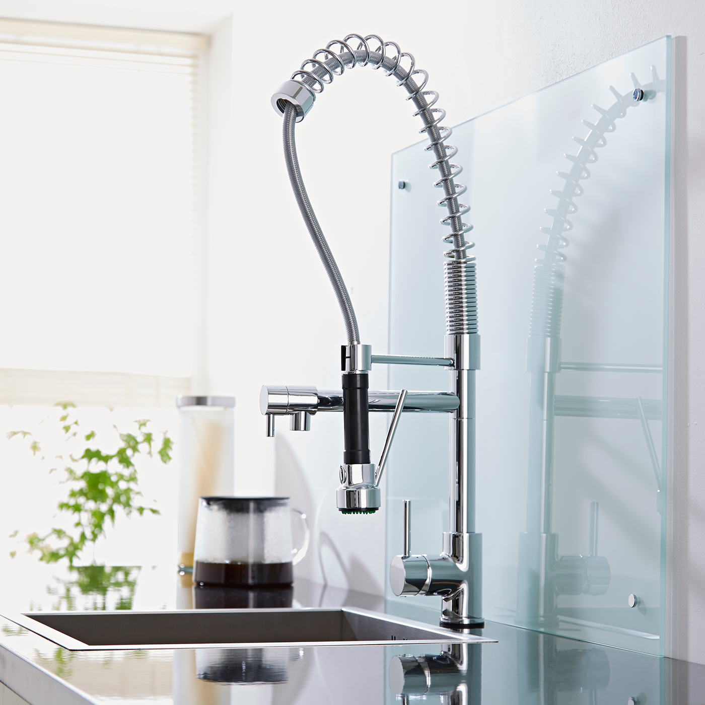 Milano Chrome Professional Kitchen Mixer Tap