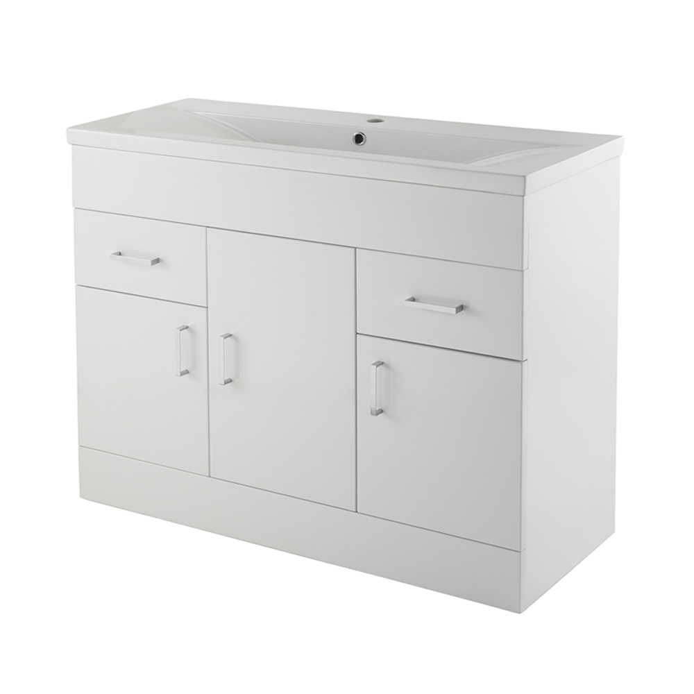 Premier White Minimalist 1000mm Vanity Unit