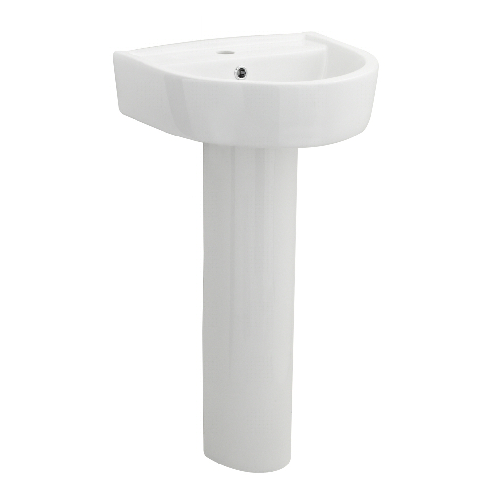 Milano Ballam - 420mm Basin with Full Pedestal - 1 Tap-Hole