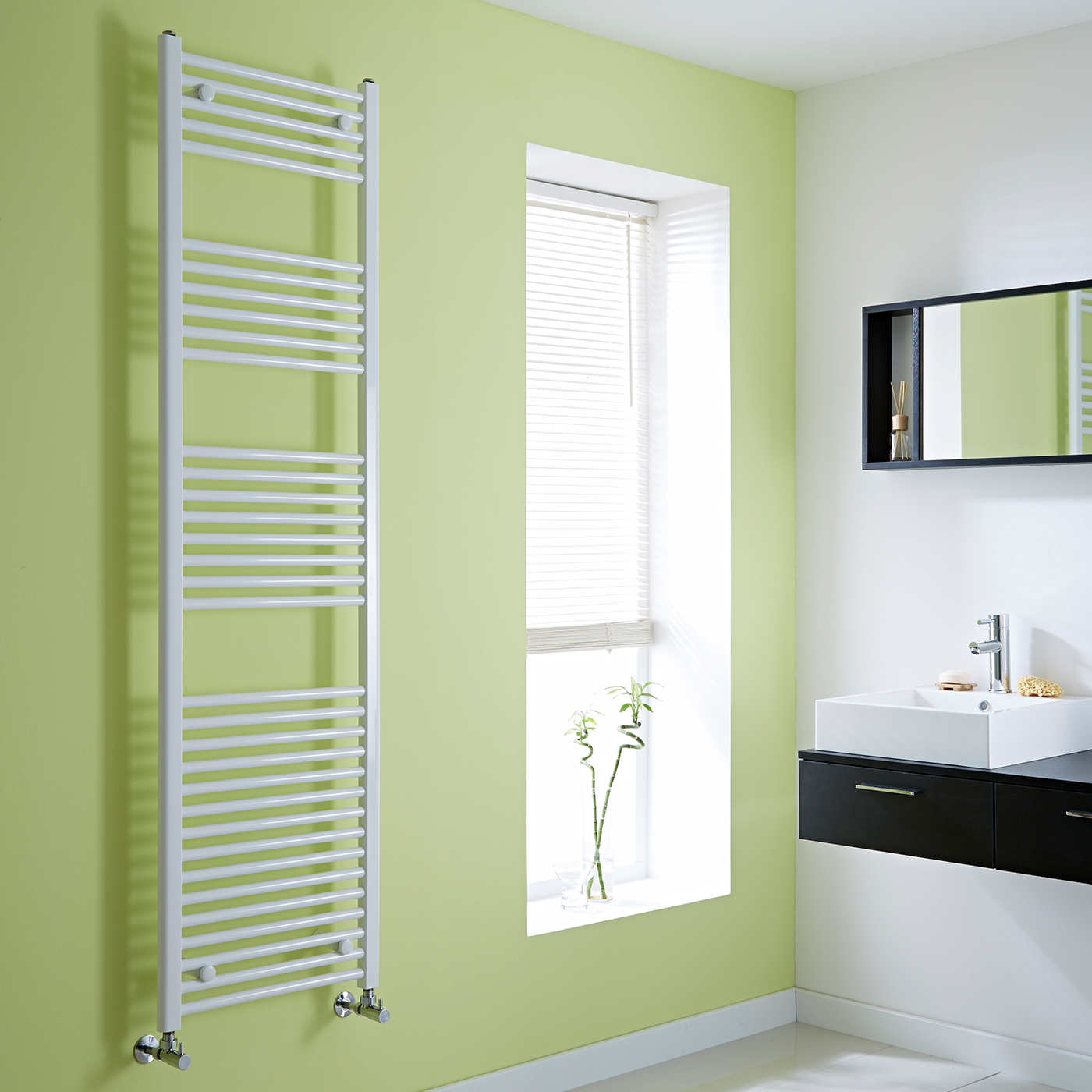 Milano Calder - Flat White Heated Towel Rail - 1800mm x 500mm