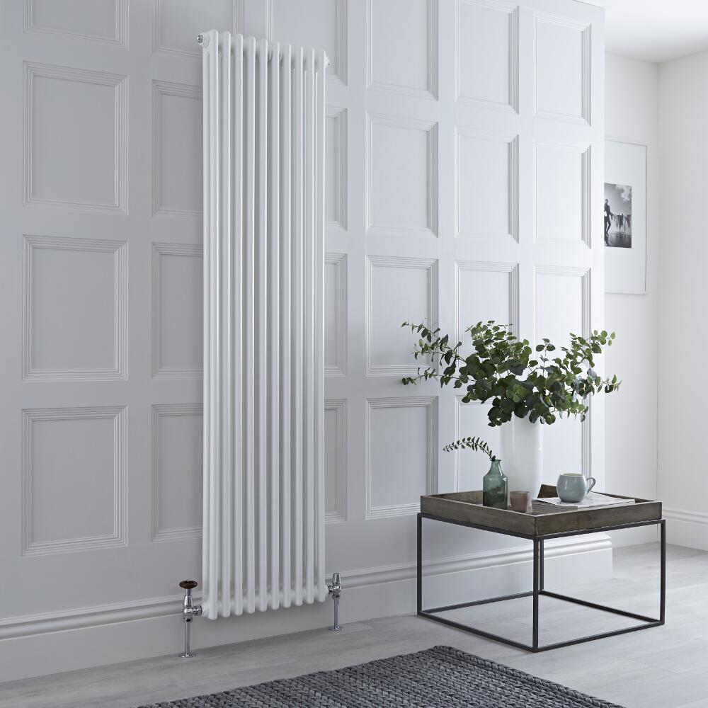 Milano Windsor - Traditional White Vertical Column Radiator - 1800mm x 470mm (Double Column)