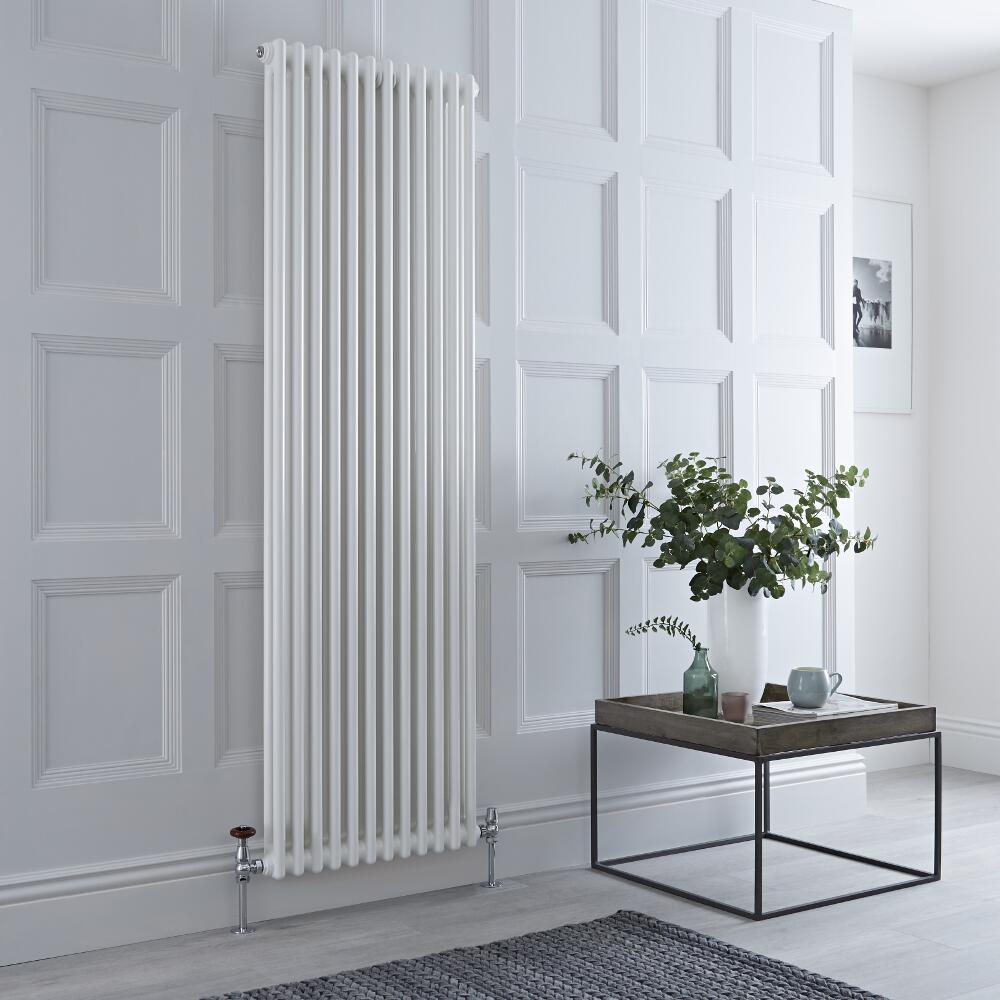 Milano Windsor - White Traditional Vertical Column Radiator - 1800mm x 560mm (Double Column)