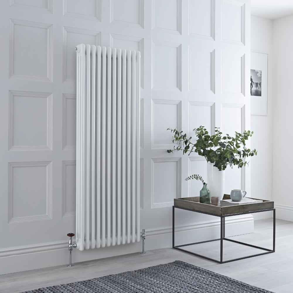 Milano Windsor - White Traditional Vertical Column Radiator - 1500mm x 563mm (Triple Column)