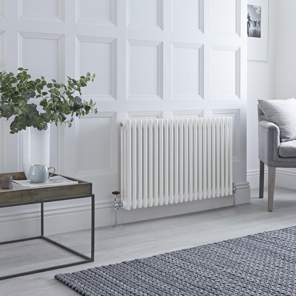 Milano Windsor - Traditional White Horizontal Column Radiator - 600mm x 990mm (Triple Column)
