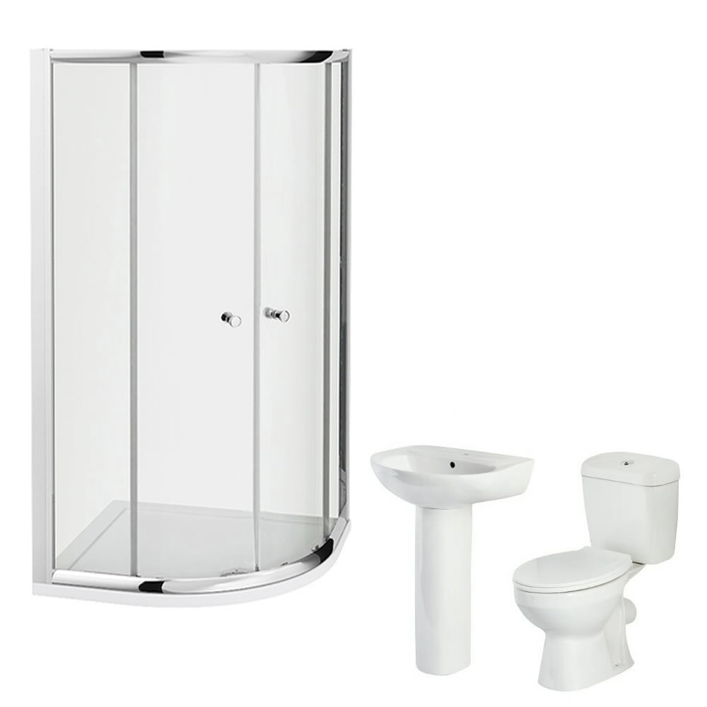 Milano 800mm Melbourne Quadrant Shower Cubicle En Suite