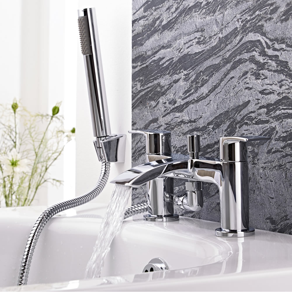 Milano Razor Chrome Bath Shower Mixer Tap
