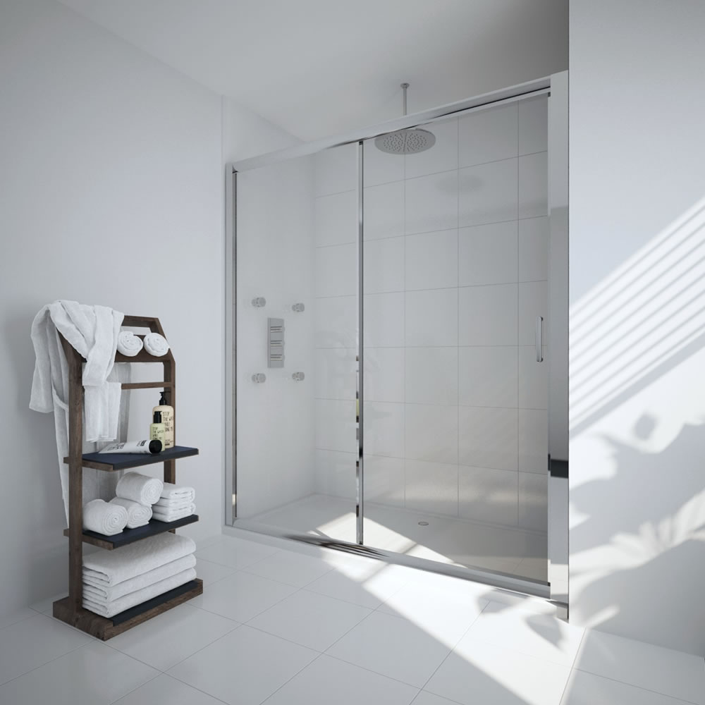 Milano Portland 1000mm Sliding Shower Door 6mm