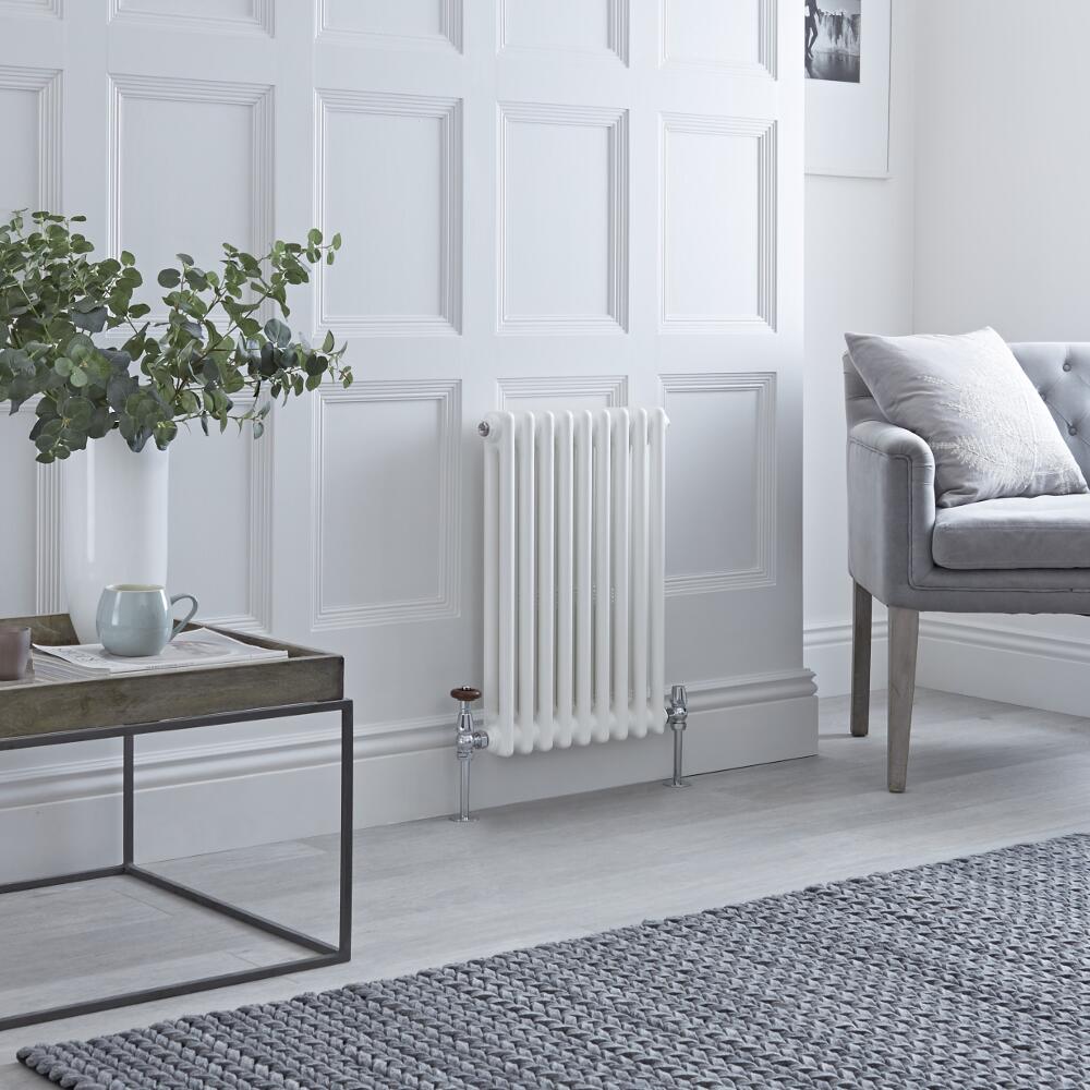 Milano Windsor - Traditional White Horizontal Column Radiator - 600mm x 405mm (Double Column)