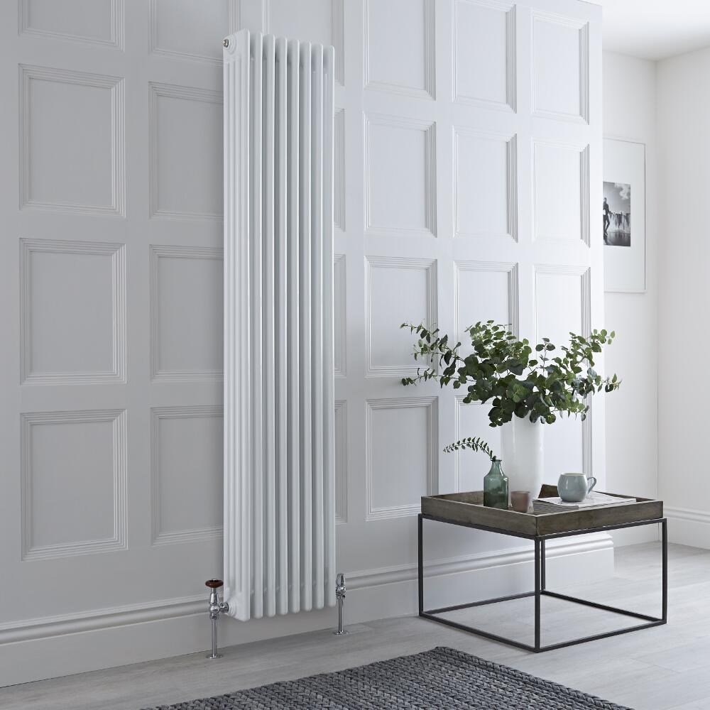 Milano Windsor - Traditional White Vertical Column Radiator - 1800mm x 360mm (Four Column)
