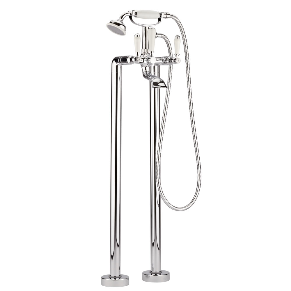 Milano Freestanding Traditional Lever Bath Shower Mixer Kit