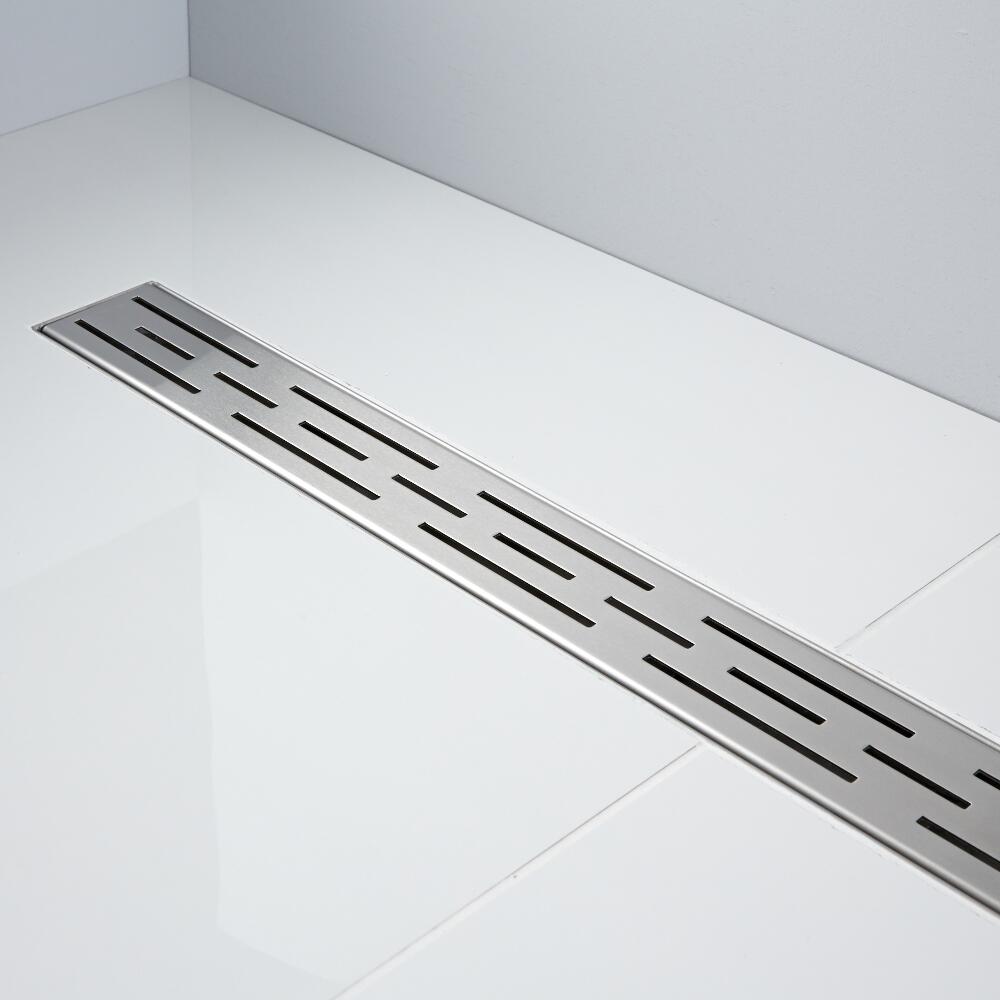 Milano 800mm Linear Stainless Steel Shower Drain with Grate