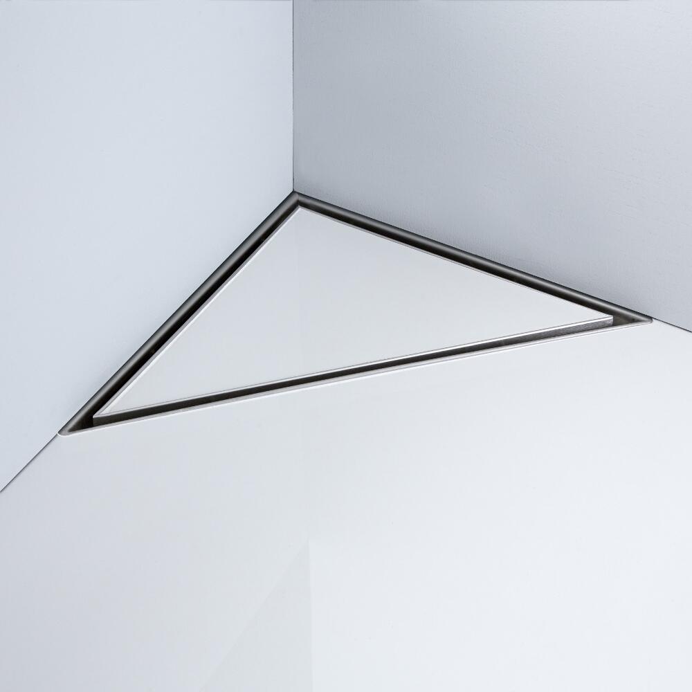 Milano 250mm Corner Tile Insert Stainless Steel Shower Drain