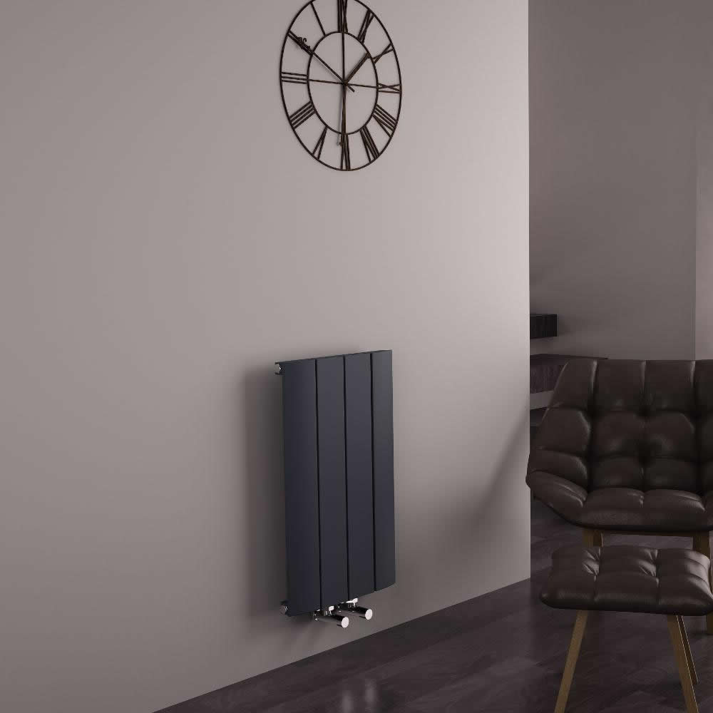 Milano Skye - Aluminium Anthracite Horizontal Designer Radiator 600mm x 375mm