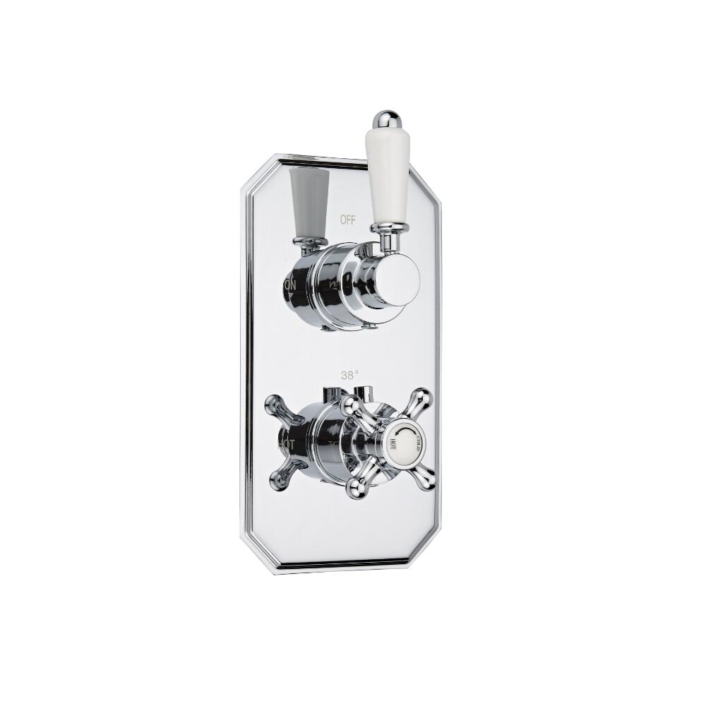 Milano Victoria Concealed Thermostatic Twin Diverter Shower Valve 2 Outlet