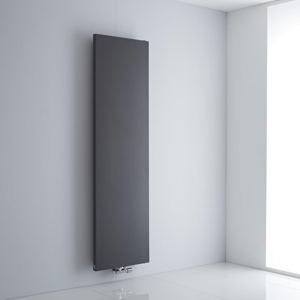 Milano Riso - Anthracite Vertical Designer Radiator - 1800mm x 500mm