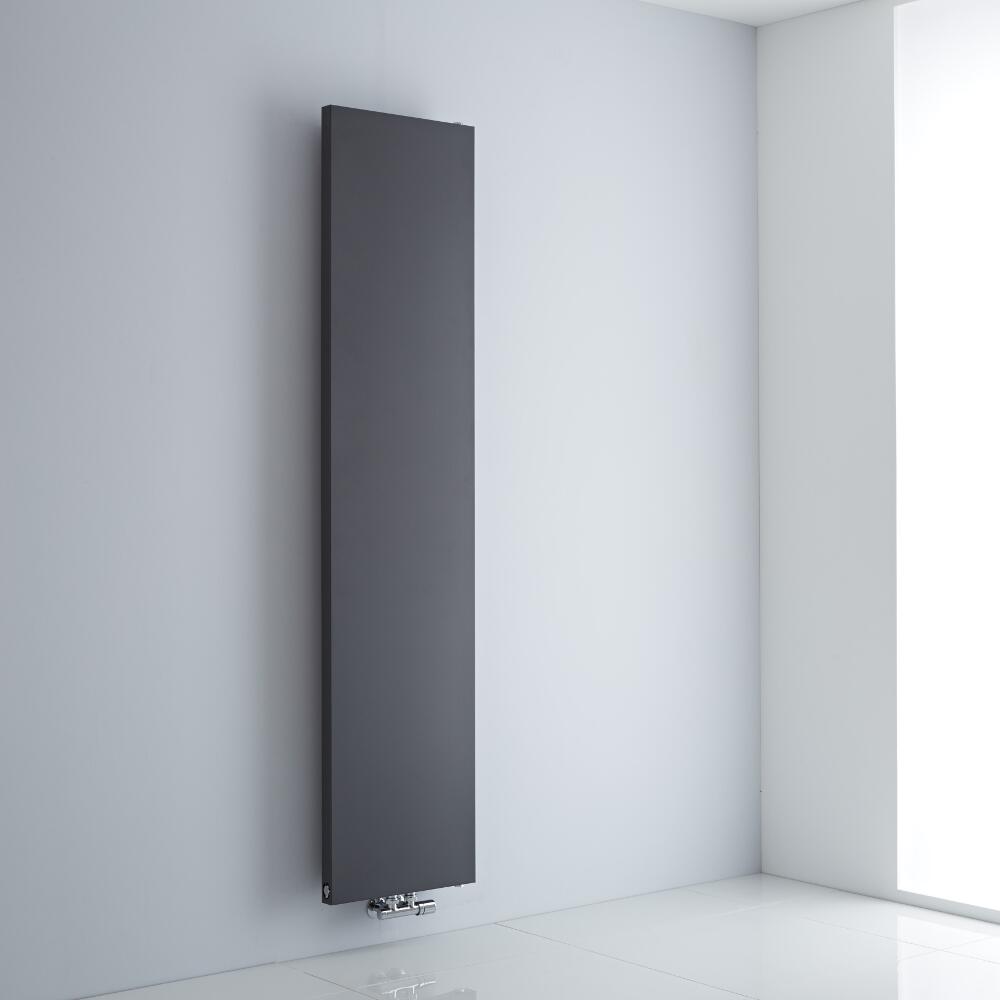 Milano Riso - Anthracite Vertical Designer Radiator - 1820mm x 400mm