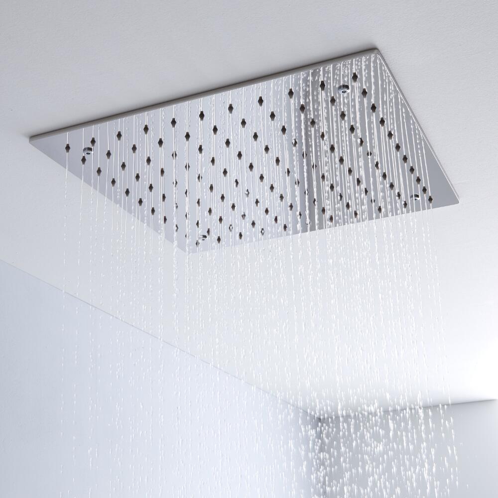 Milano 400mm Square Ceiling Tile Fixed Shower Head Chrome