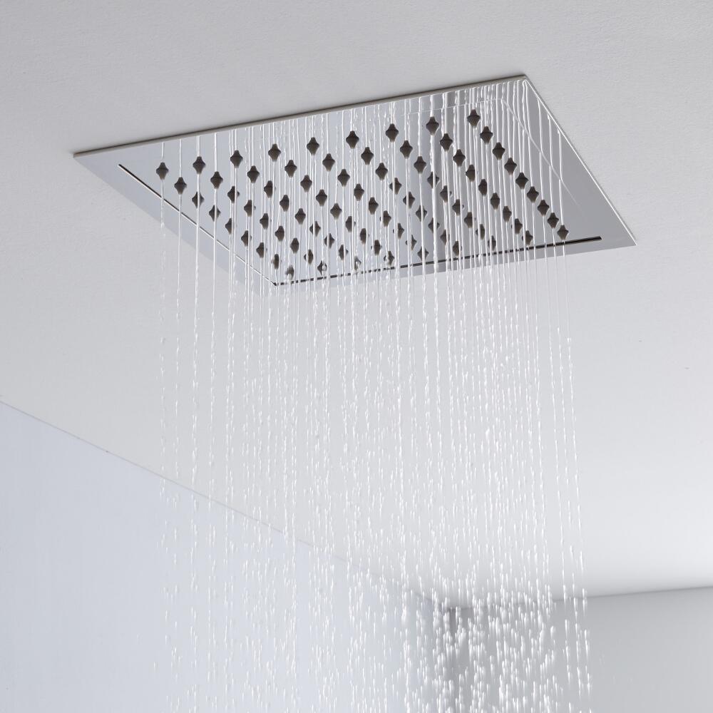 Milano 280mm Square Ceiling Tile Fixed Shower Head Chrome