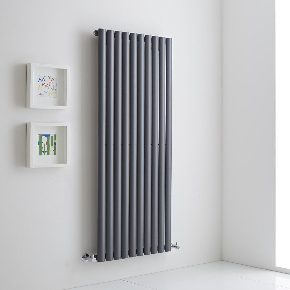 Milano Aruba Aiko - Anthracite Vertical Designer Radiator - 1400mm x 590mm