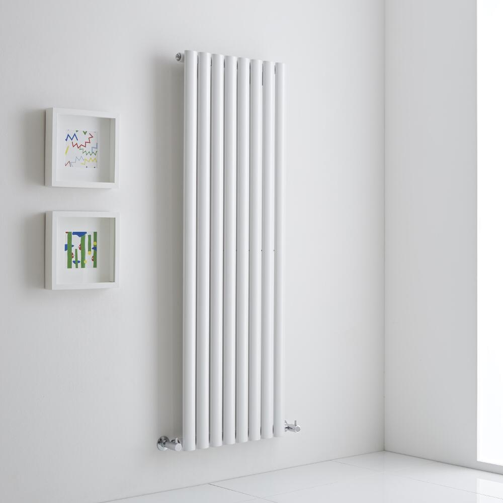 Milano Aruba Aiko - White Vertical Designer Radiator 1400mm x 472mm (Single)