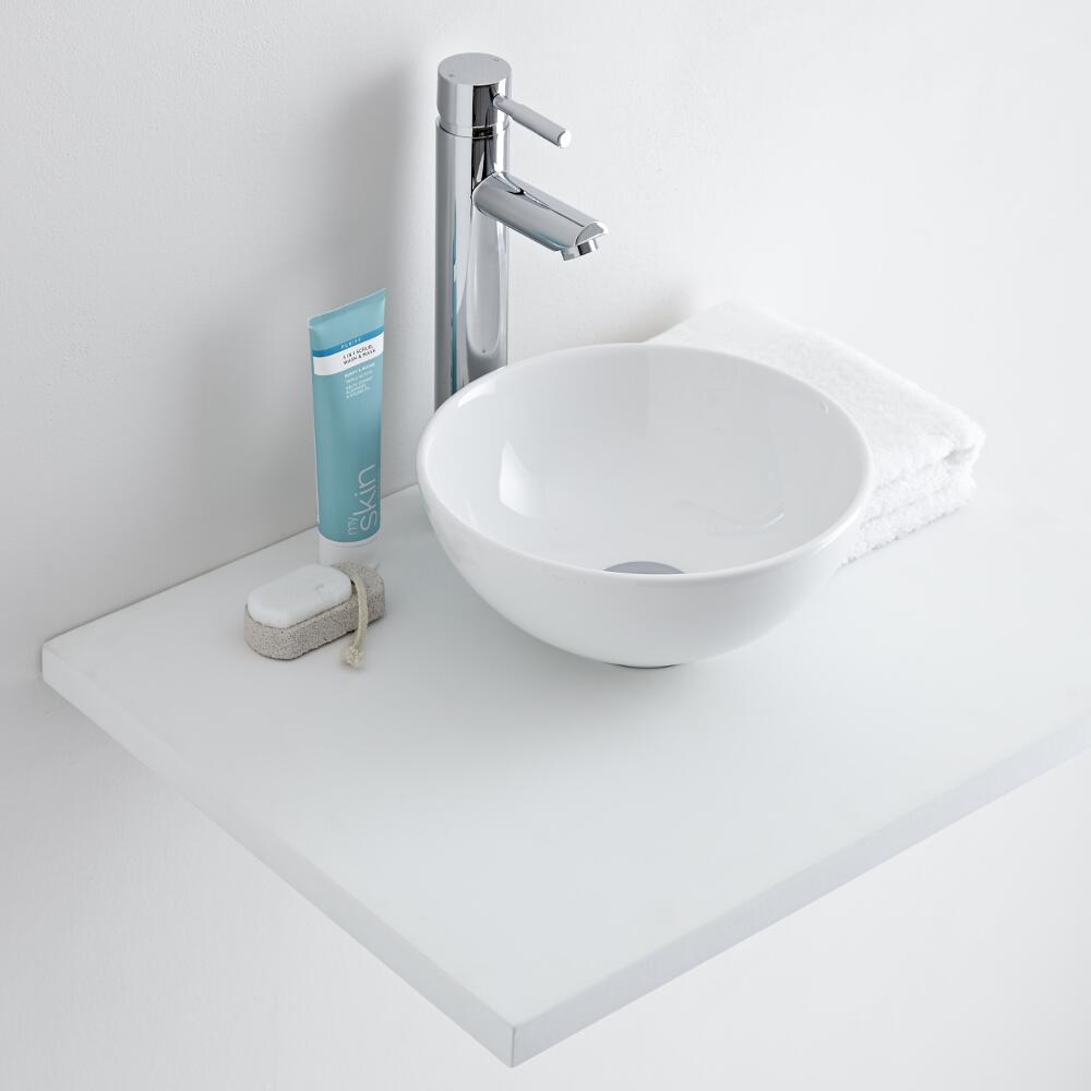 Milano Irwell - Round Ceramic Countertop Basin 280mm