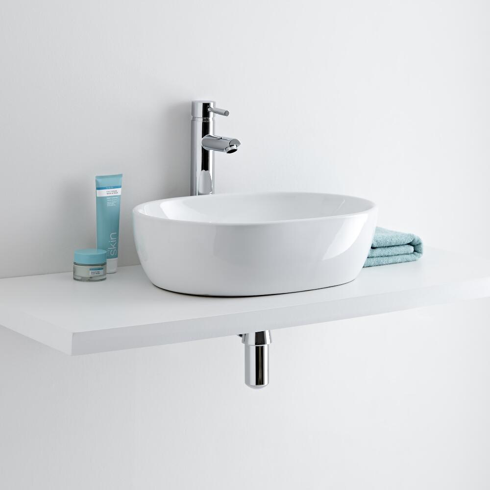 Milano Overton - Oval Ceramic Countertop Basin 480 x 350mm